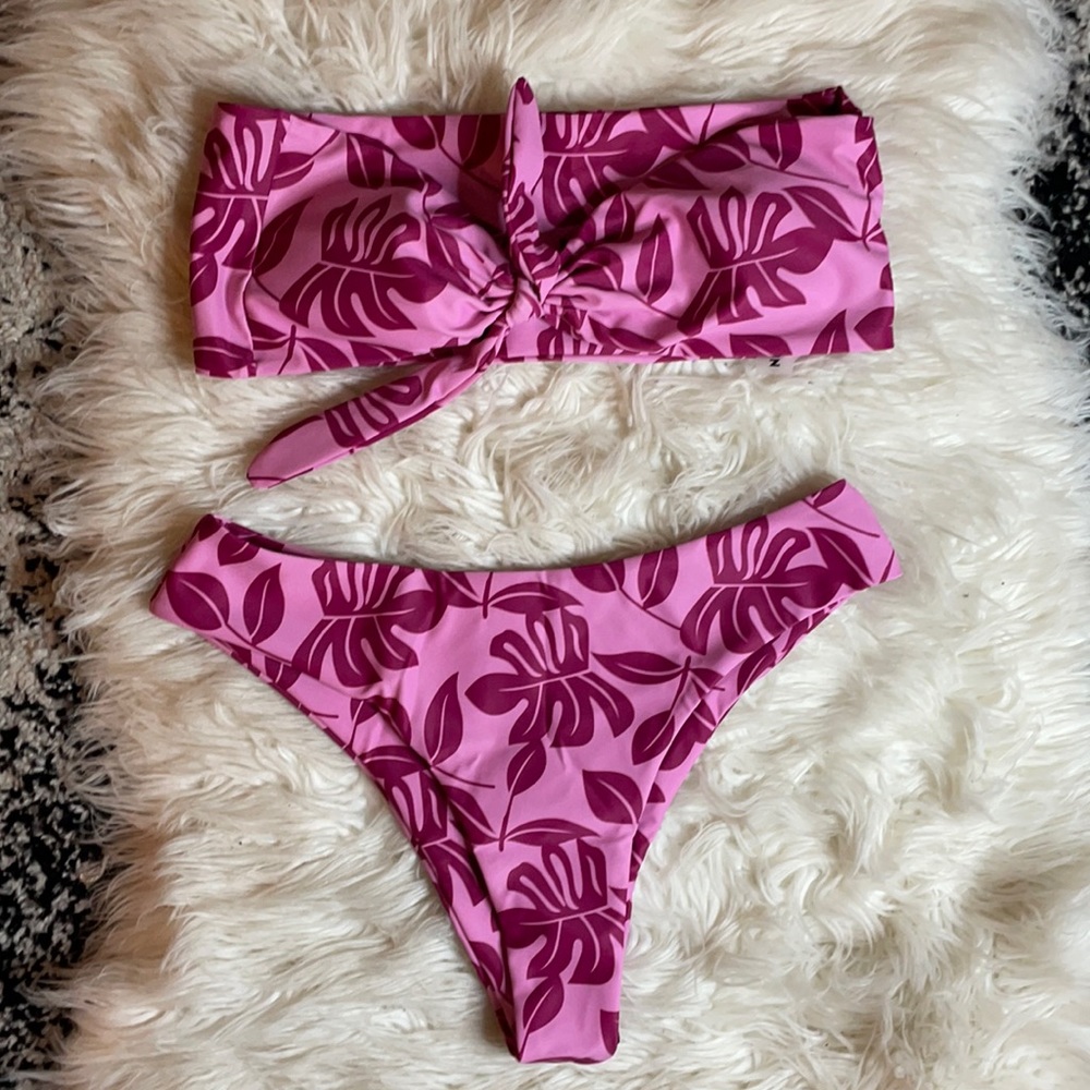 Shein Floral Tropical Print Bikini